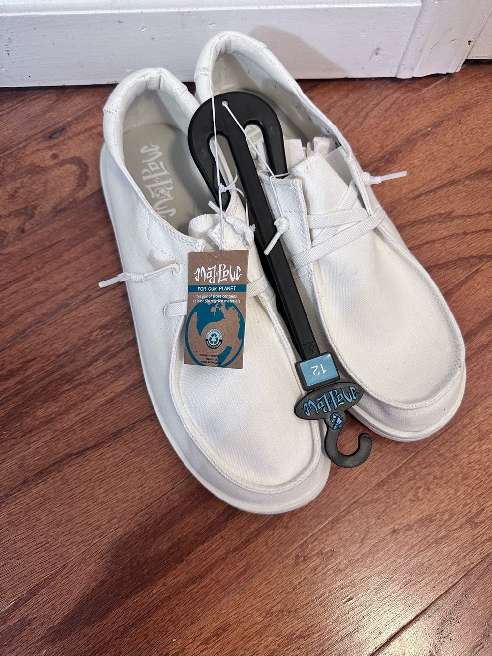 Marlow White Canvas Slip-On Sneakers
